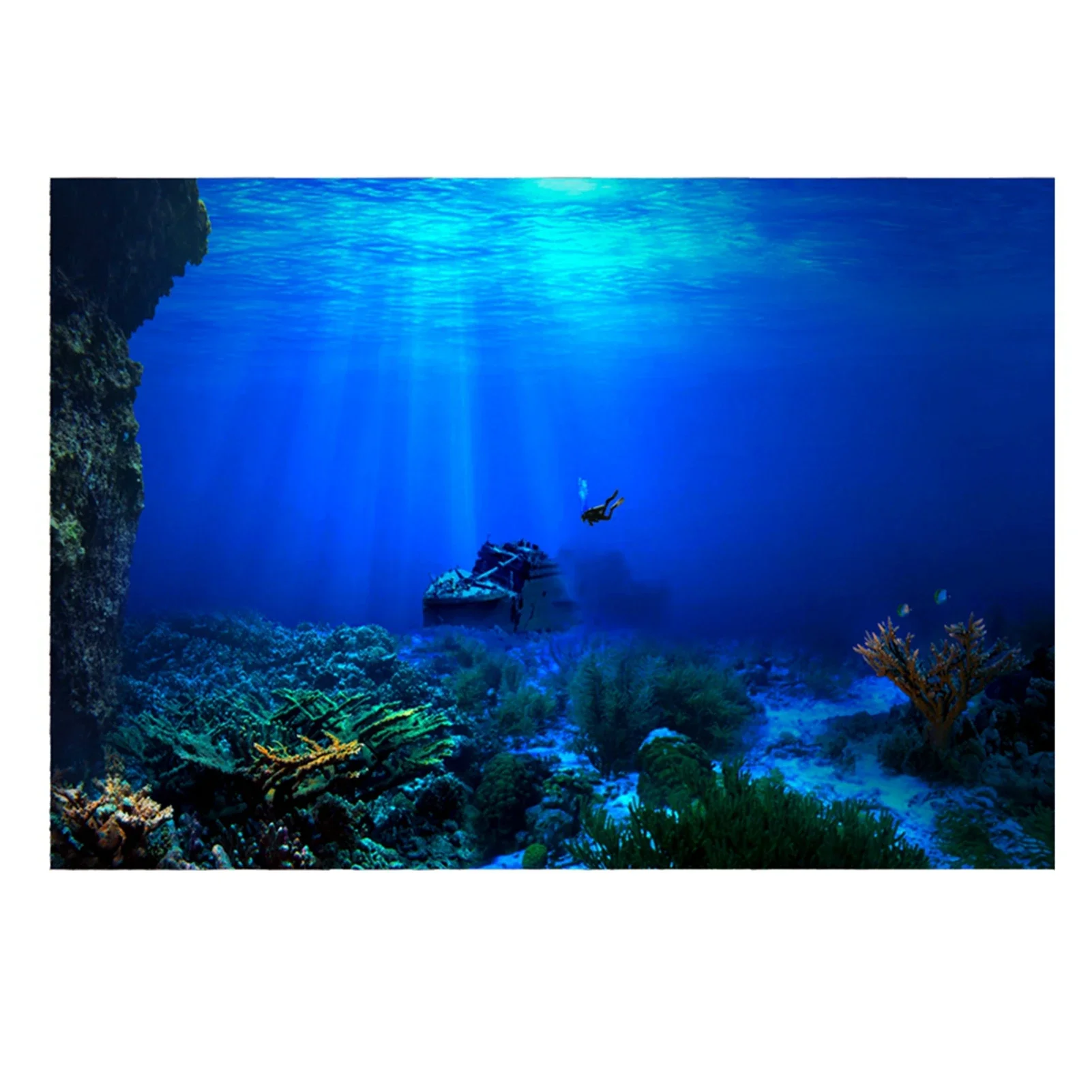 Aquarium Fish World - Affiche de fond d'aquarium de forêt