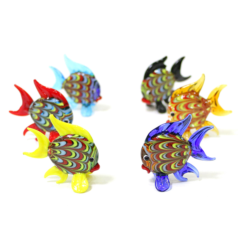 Aquarium Mini Fish - Mini Figurines colorées de poissons tropicaux,