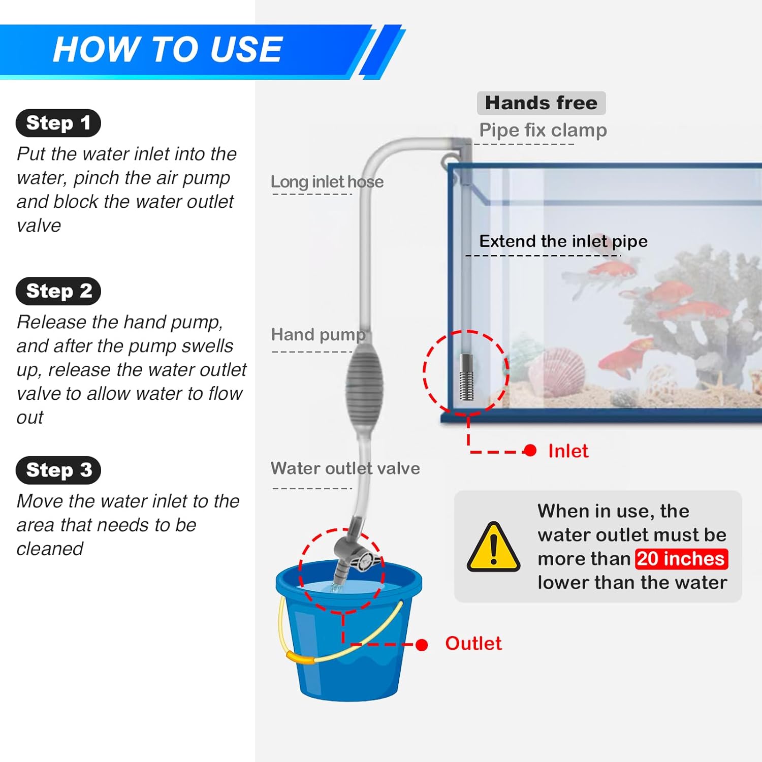 Grand siphon d'aquarium précie - Aquarium Xxl avis et prix